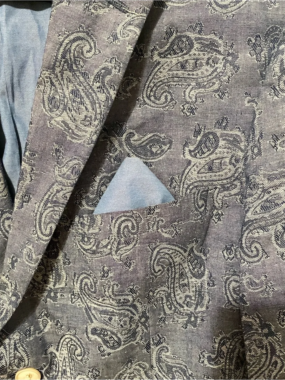 TALLIA Light Blue Paisley Sport Coat
